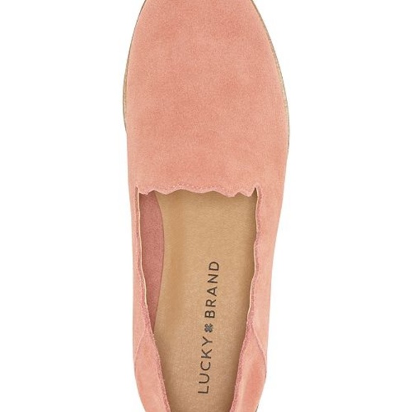 SALE FirmLucky Brand Pink Blush suede loafer Flats - Picture 3 of 5